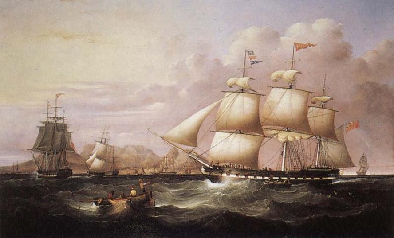 Samuel Walters The Indiaman Euphrate off Capetown